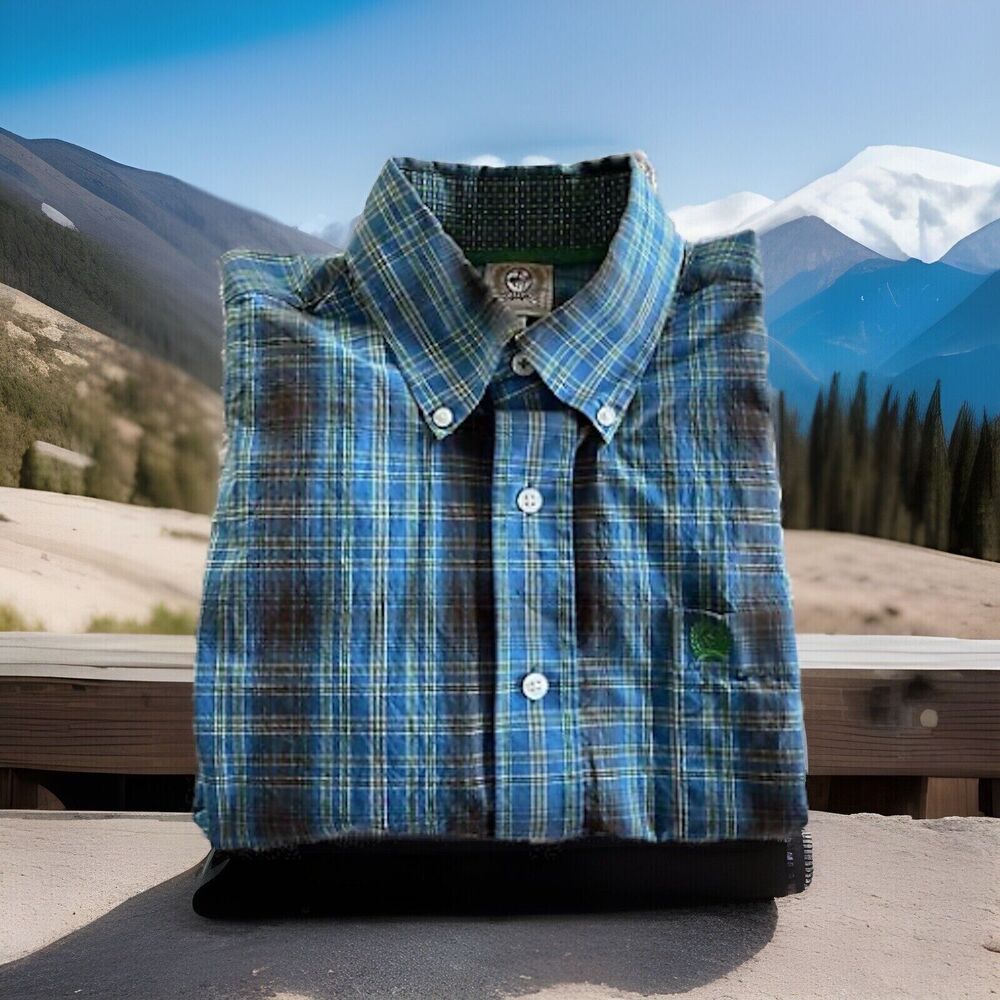 Cinch Colorful Plaid Shirt Button Down LS 100% Cotton Embroidered Logo Men Small